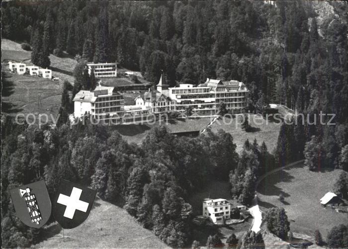 Knoblisbuehl Sanatorium Walensstadtberg Fliegeraufnahme Wappen
