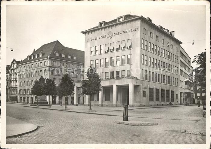 St Gallen SG Kreditanstalt mit Bezirksgebaeude