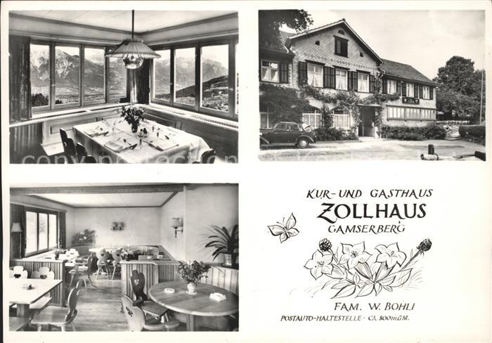 Buchs SG Kur- und Gasthaus Zollhaus Gamsberg W. Bohli