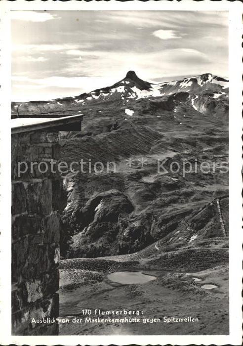 Flumserberg Bergheim Spitzmeilen Ausblick von Maskenkammhuette