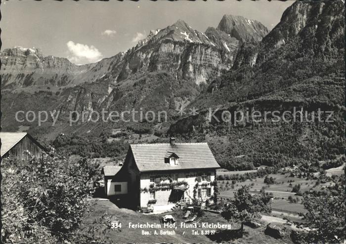 Kleinberg Flums Ferienheim Hof