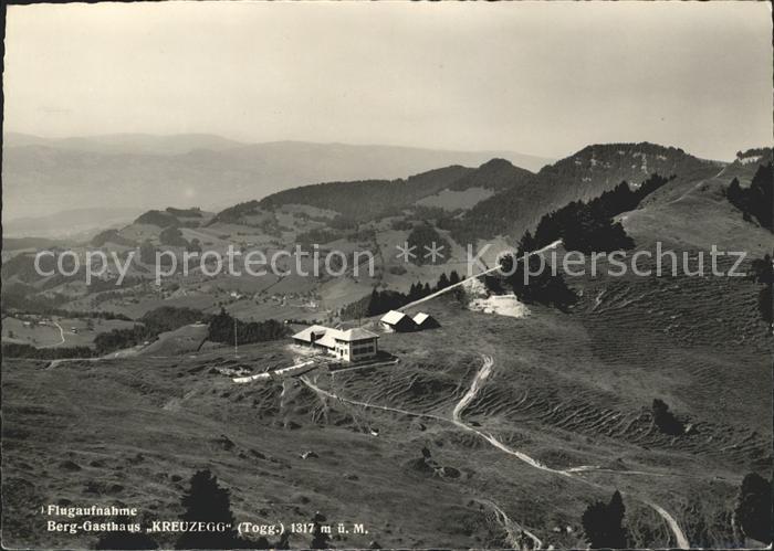 Kreuzberg SG Fliegeraufnahme Berggasthaus Kreuzegg