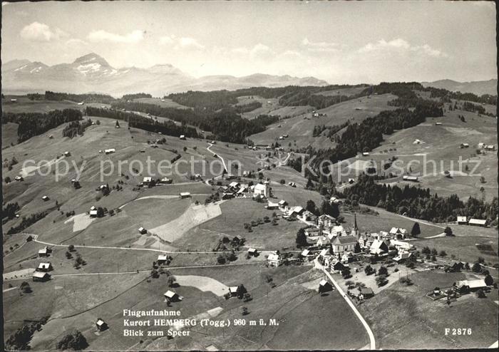 Hemberg SG Fliegeraufnahme Kurort Blick zum Speer