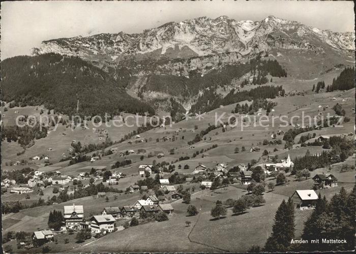 Amden Walensee SG Panorama mit Mattstock Alpstein