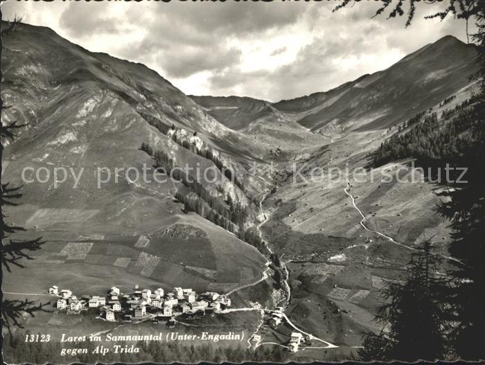 Laret Panorama Samnauntal gegen Alp Trida Unterengadin