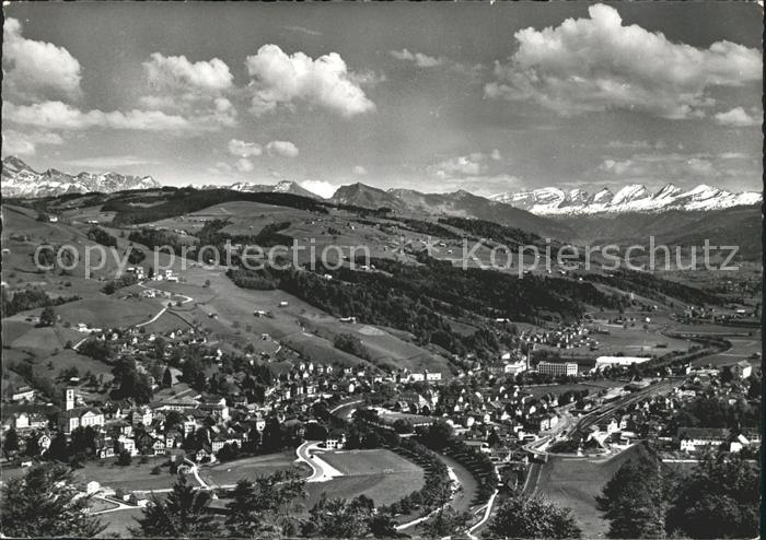 Wattwil mit Saentis und Churfirsten