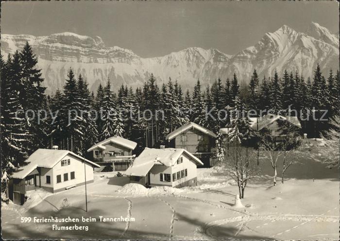 Flumserberg Bergheim Ferienhaeuschen beim Tannenheim