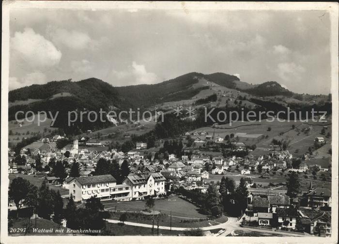 Wattwil mit Krankenhaus