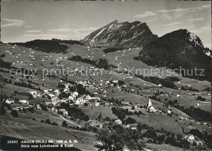 Amden Walensee SG mit Leistkamm und Kapf