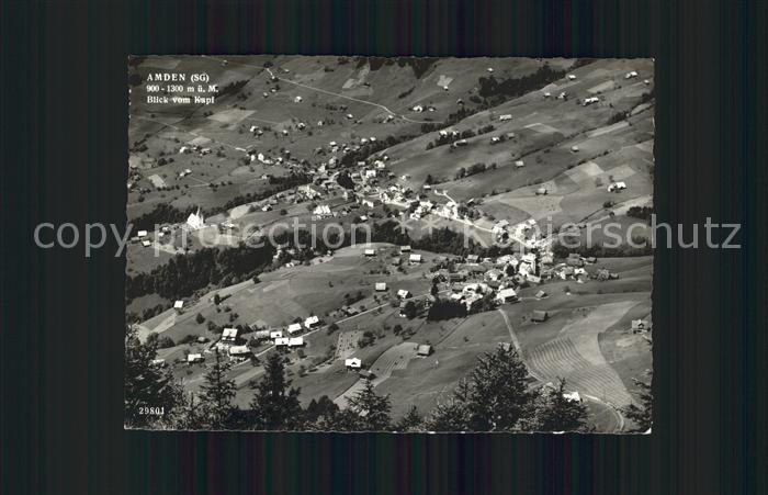 Amden Walensee SG Totalansicht vom Kapf