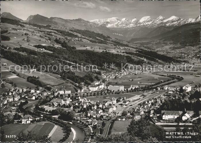 Wattwil mit Churfirsten