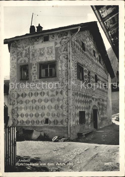 Andeer GR Sgrafito Haus von 1501
