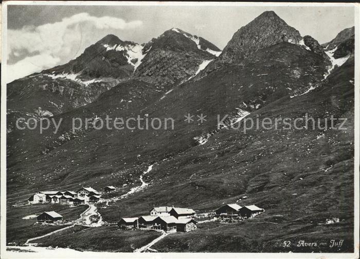 Avers Ortsblick Alpen