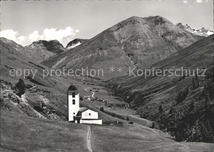 Cresta Avers Hochtal mit Kirchlein