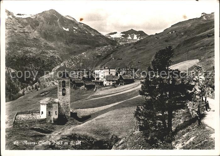 Cresta Avers Kirchlein und Hotel