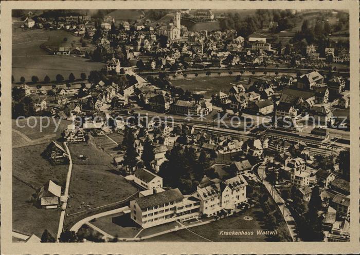Wattwil Fliegeraufnahme Krankenhaus