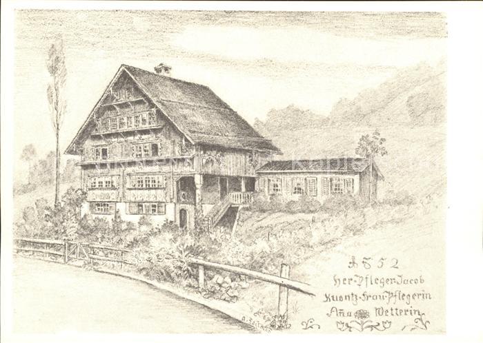 Ebnat-Kappel Haus Edelmann im Acker Zeichnung