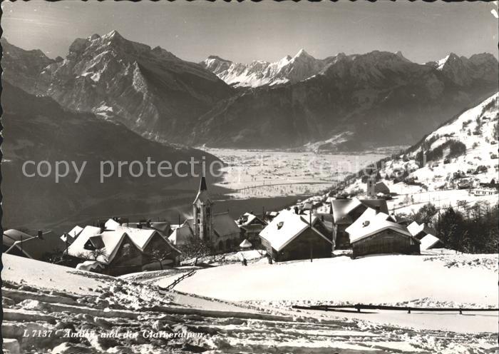 Amden Walensee SG mit Glarner Alpen