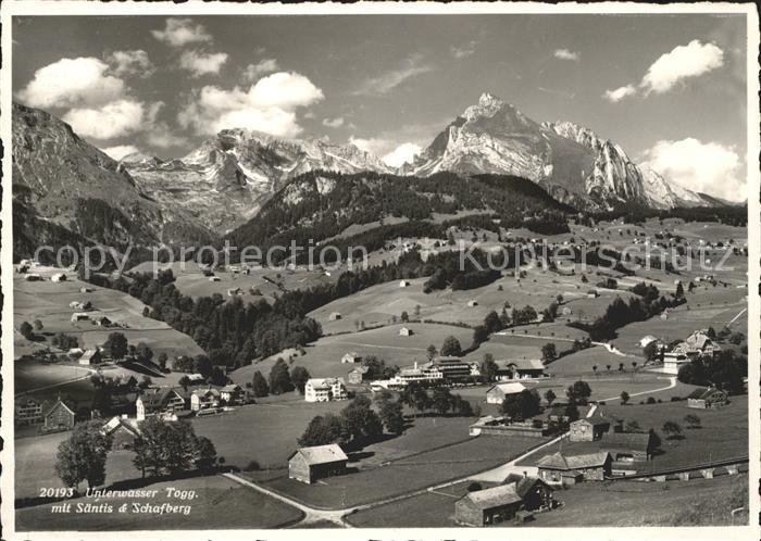 Unterwasser Toggenburg mit Saentis und Schafberg