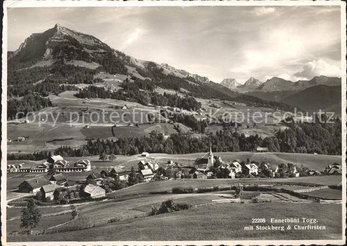 Ennetbuehl mit Stockberg und Churfirsten