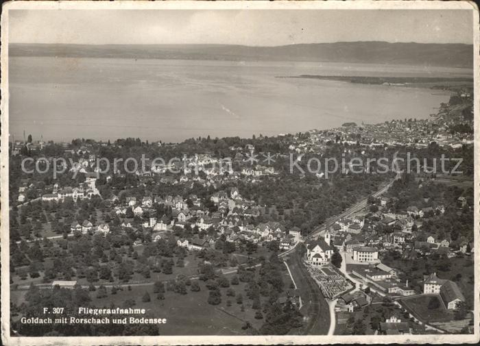 Goldach Rorschach mit Bodensee Fliegeraufnahme