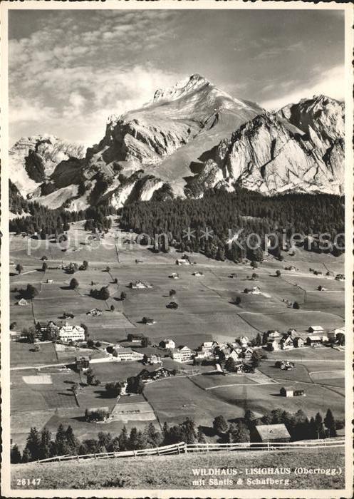 Lisighaus Wildhaus mit Saentis und Schafberg