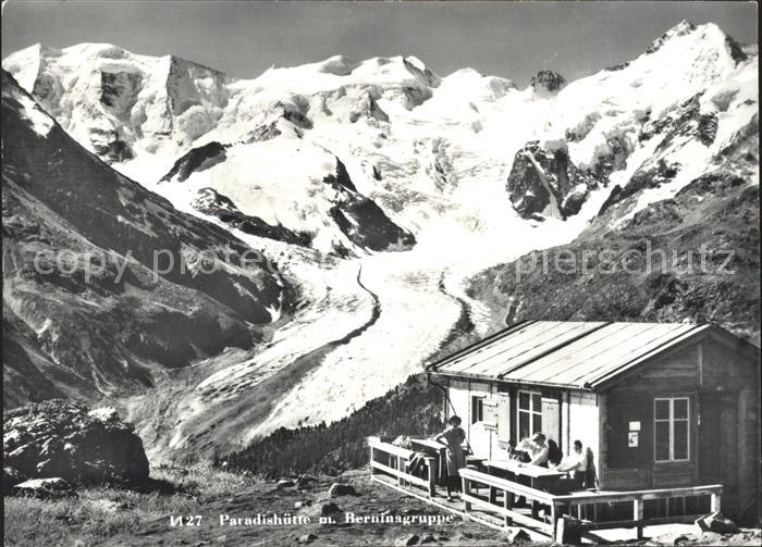 Bernina Paradishuette mit Berninagruppe