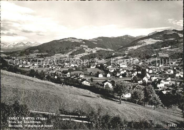 Ebnat-Kappel Panorama Blick auf Churfirsten Riedbach Wolzenalp Speer