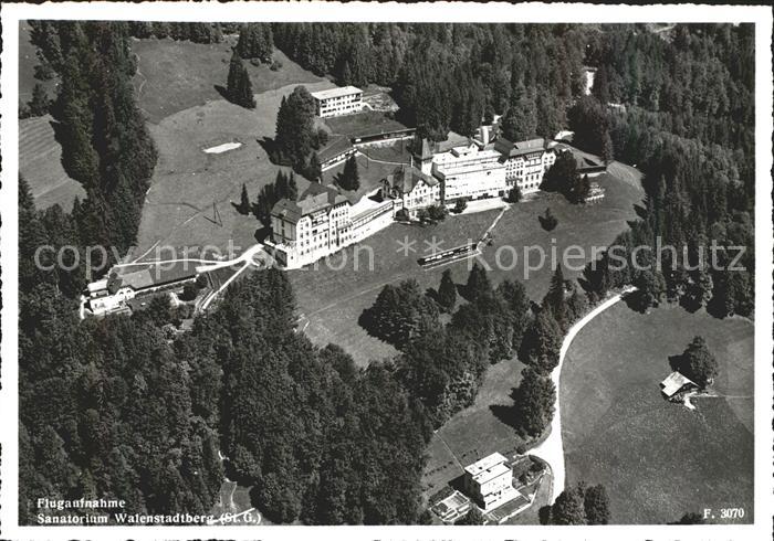 Walenstadtberg Sanatorium Fliegeraufnahme