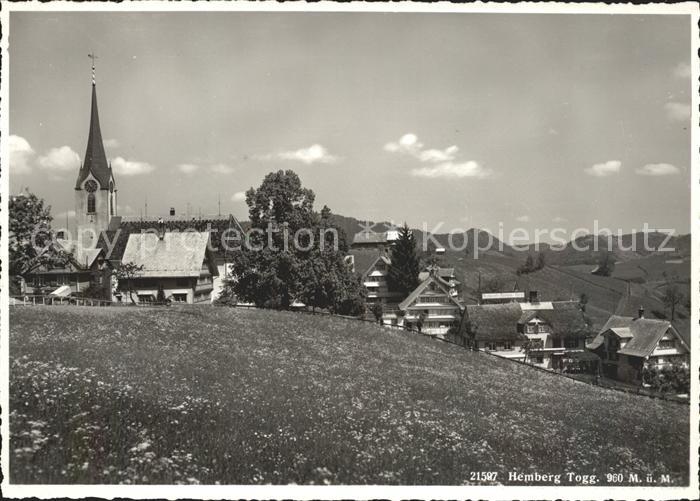 Hemberg SG Ortsansicht mit Kirche Kurort