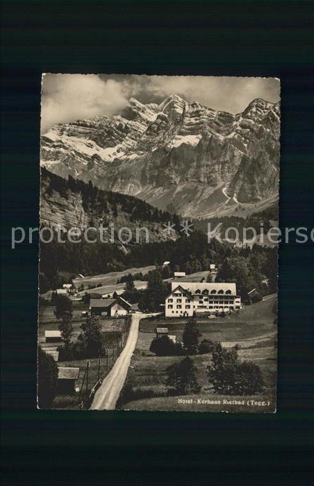 Rietbad Hote Kurhaus Blick zum Saentis Appenzeller Alpen