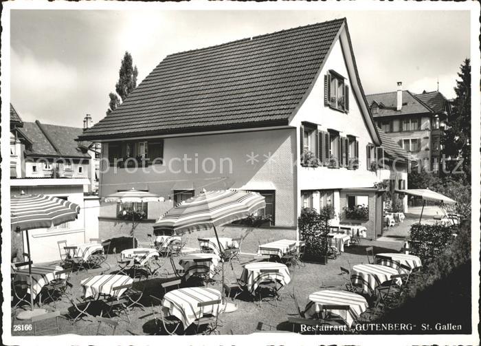 St Gallen SG Speiserestaurant Gutenberg Gartenterrasse