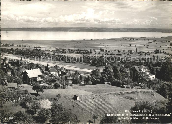 Rheineck SG Erholungsheim Sonnenheim Seeblick mit altem Rhein und Bodensee
