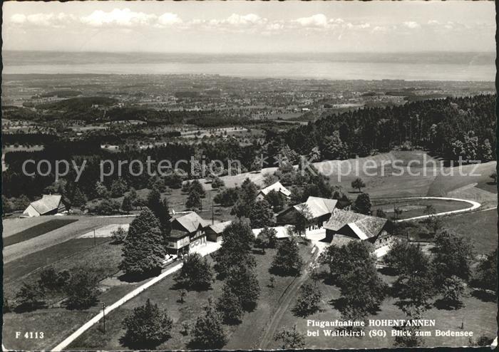 Waldkirch SG Fliegeraufnahme Gasthaus Hohentannen Blick zum Bodensee