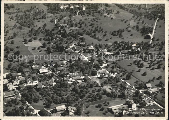 Zuckenriet mit Schloss Fliegeraufnahme