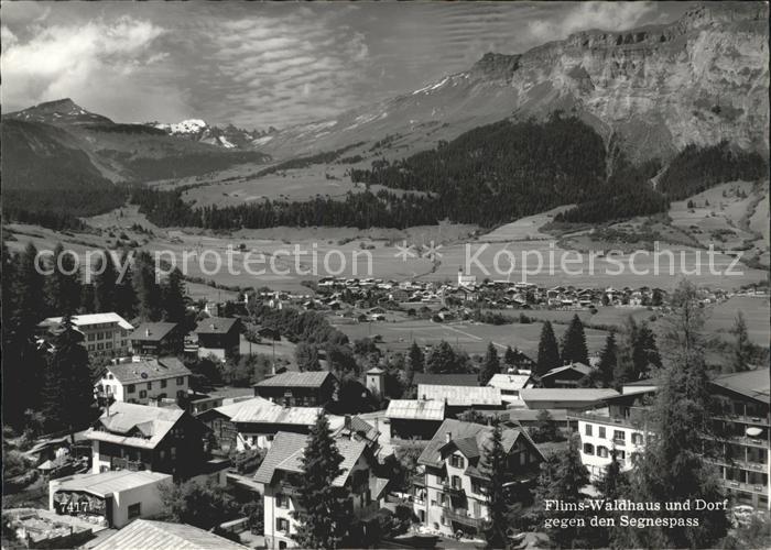 Flims Waldhaus und Flims-Dorf mit Segnespass