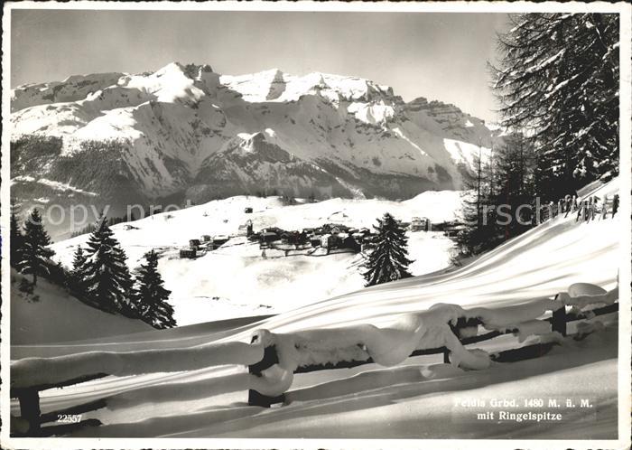 Feldis GR tief verschneit mit Ringelspitze