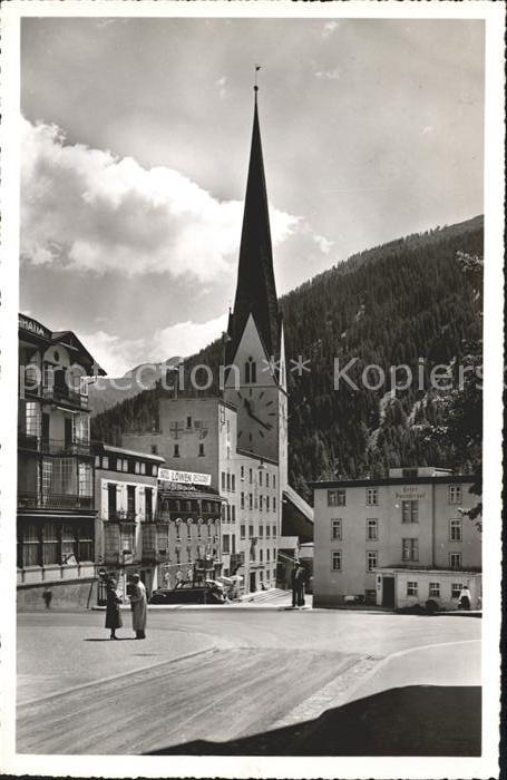 Davos GR Postplatz Rathaus Kirche St. Johann