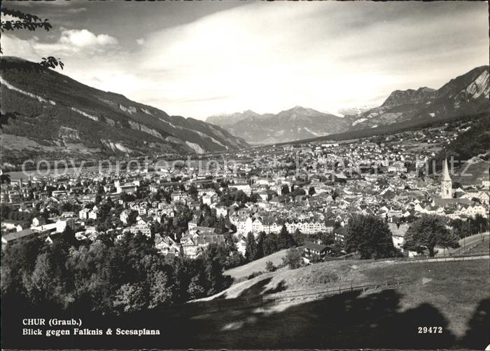 Chur GR mit Falknis und Sesaplana