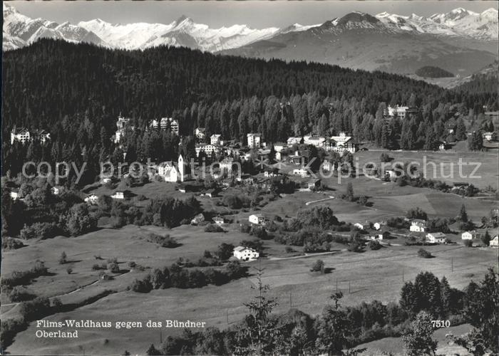 Flims Waldhaus mit Buendner Oberland