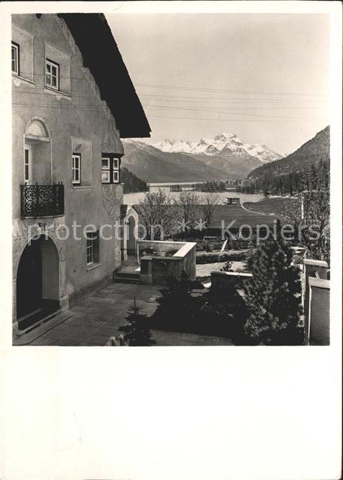 Champfer Graubuenden Hotel Chesa Guardalej Neujahrskarte