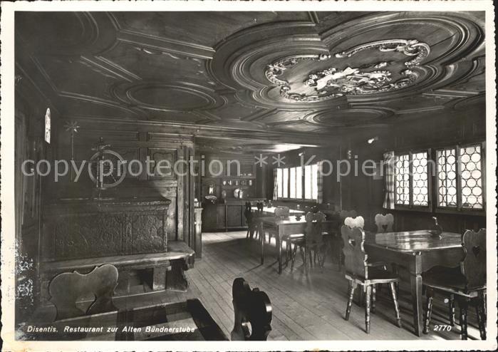 Disentis GR Restaurant zur alten Buendnerstube