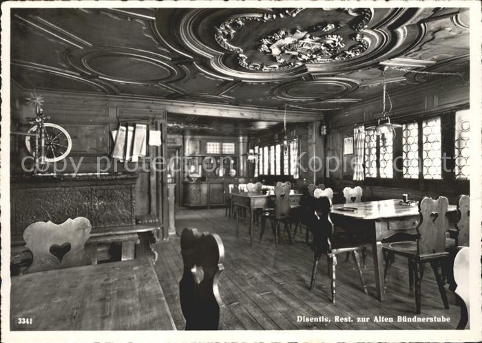 Disentis GR Restaurant zur alten Buendnerstube