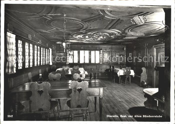 Disentis GR Restaurant zur alten Buendnerstube