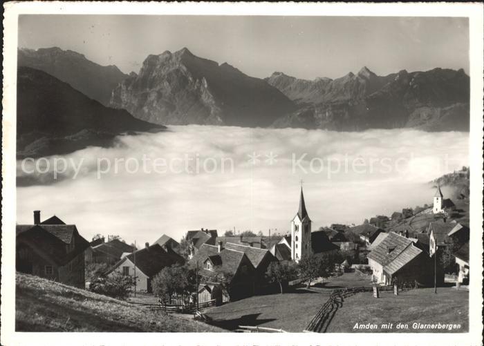 Amden Walensee SG mit Glarnerbergen