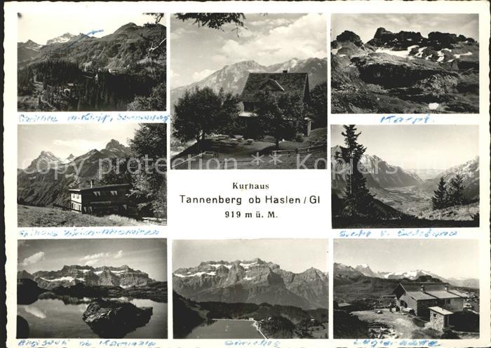 Haslen GL Kurhaus Tannenberg Bergsee Alpenpanorama