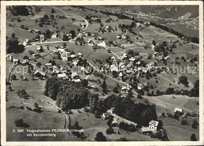 Filzbach am Kerenzerberg Fliegeraufnahme