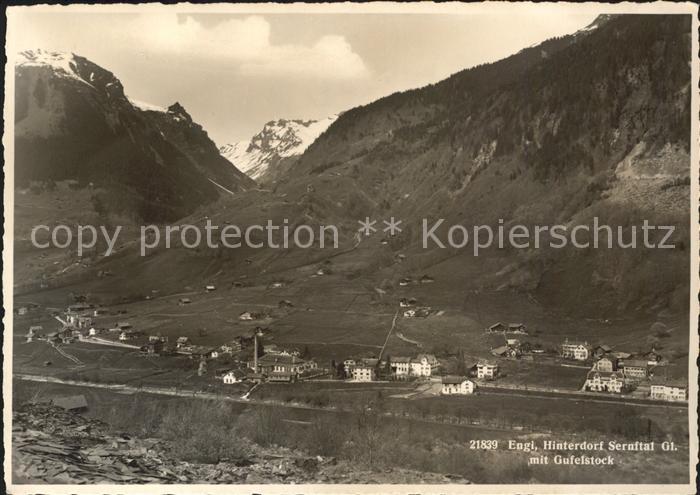 Engi Hinterdorf Sernftal mit Gufelstock