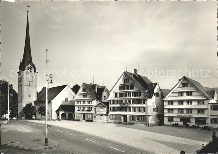 Gais AR Dorfplatz Kirche
