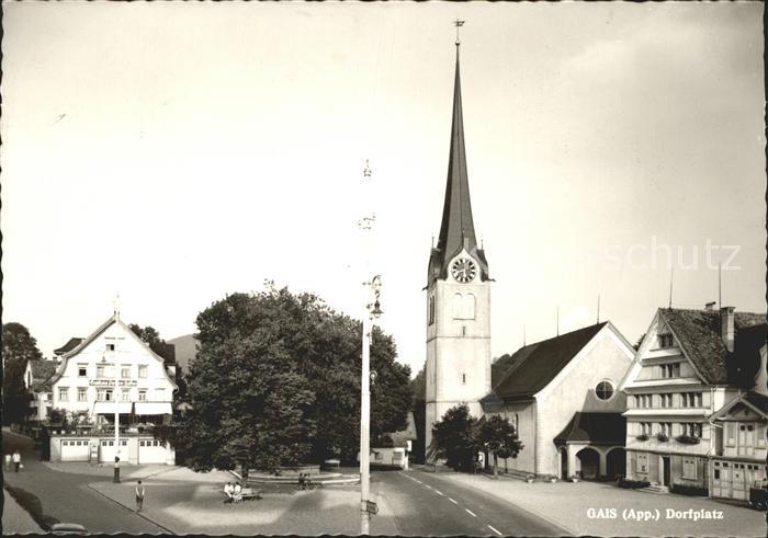 Gais AR Dorfplatz Kirche